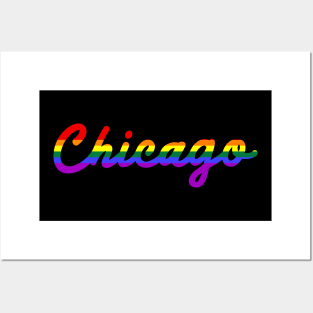 Chicago Pride Fest Rainbow Flag LGBTQ Posters and Art